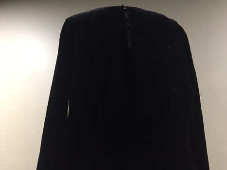 Black Silk Velvet Evening Dress