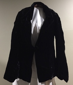 Black Silk Velvet Evening Jacket, 1930s