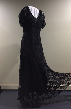 Silk Taffeta, Net & Lace Evening Dress, 1907-10
