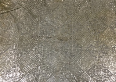 Silver Tinsel Yarn on Tulle Scarf