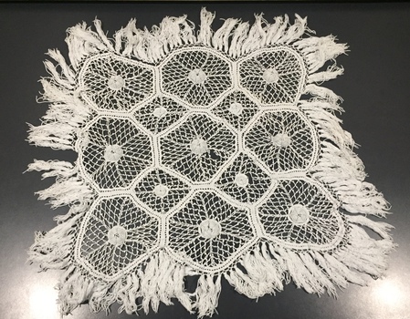 Fringed Crocheted Cot Cover