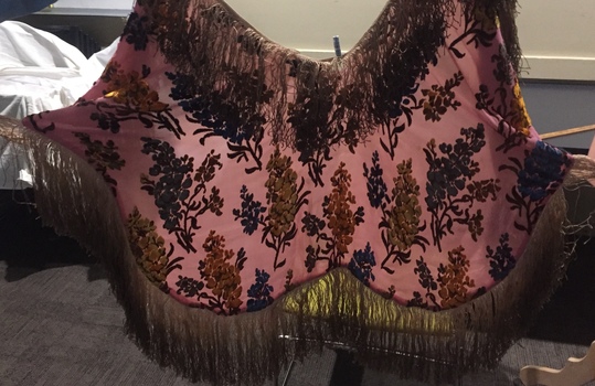 Fringed Cut Velvet and Chenille Evening Cape, 1880s