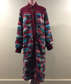 Full-length Multicoloured Knitted Coat Dress