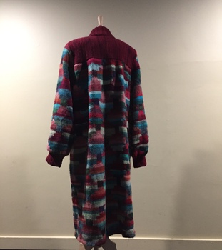 Full-length Multicoloured Knitted Coat Dress
