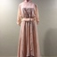 Apricot Chiffon Dress with Waterfall Front and Satin Shift