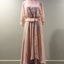Apricot Chiffon Dress with Waterfall Front and Satin Shift