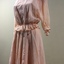 Apricot Chiffon Dress with Waterfall Front and Satin Shift