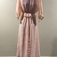 Apricot Chiffon Dress with Waterfall Front and Satin Shift