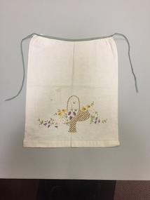 Hand-Embroidered Cotton Apron
