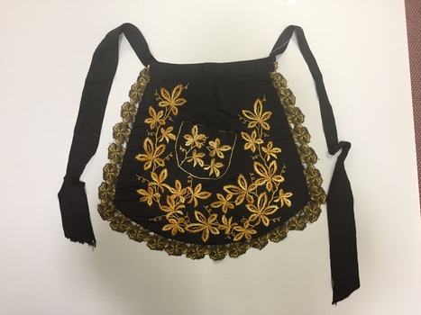 Silk Embroidered Hostess Apron