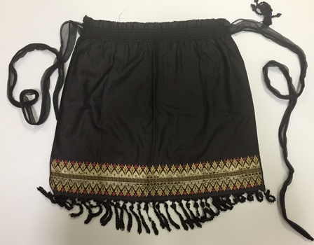 Embroidered Cotton and Silk Apron