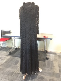 Black Lace Evening Dress, 1930s