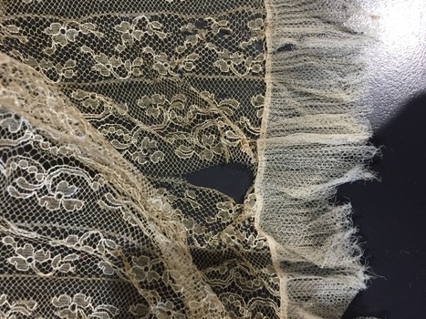 Lace Wedding Dress with Matching Cap, circa 1947