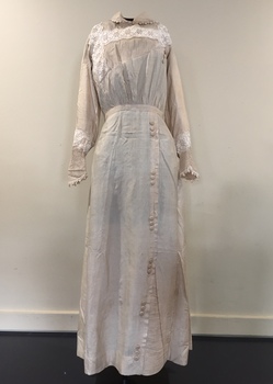 Cream Tussar Silk Wedding Dress