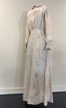 Raw Silk Wedding Dress, circa 1912