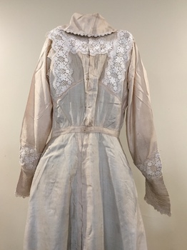 Raw Silk Wedding Dress, circa 1912