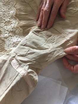 Raw Silk Wedding Dress, circa 1912