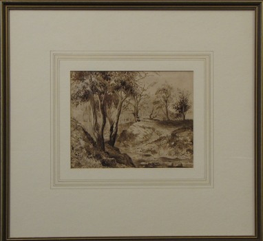 Creek and Old Watering Stage, on the Yarra, East Collingwood, 1854