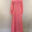 Full-length Pink Crepe Bridesmaid's Dress
