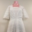 White Crepe Wedding Dress and Lace Coat