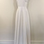 White Crepe Wedding Dress and Lace Coat