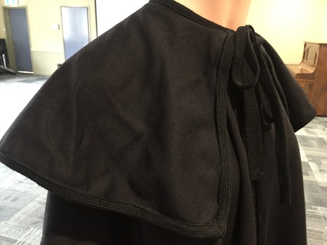 Black Woollen Cape by Prue Acton