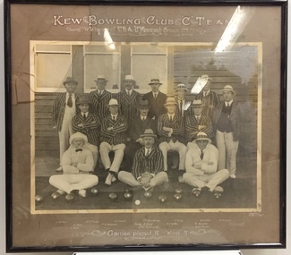 Kew Bowling Club Winners of VBA “C” Pennant Season 1924-26