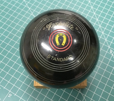 Kew Bowling Club / Inscribed Heseltine Bowling Ball, Mrs W Wynne, 1969