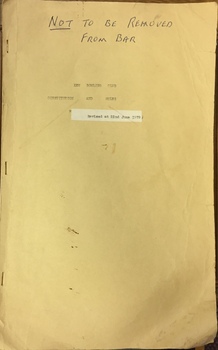 Kew Bowling Club Constitution and Rules, 1979
