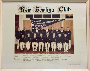 Kew Bowling Club RVBA “Hotham” Centenary Premiers 1979-80, Division A2
