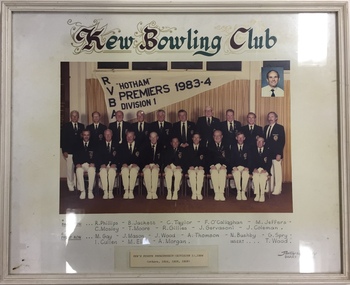 Kew Bowling Club RVBA “Hotham Premiers”, Kew’s Fourth Premiership Division, 1984