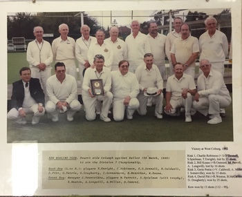 Kew Bowling Club Division 7 Championship Team, 1992