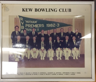 Kew Bowling Club RVBA "Hotham" Premiers Division 5 1982-3 