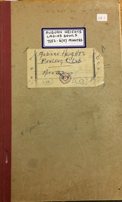 Auburn Heights Ladies' Bowling Club Minute Book 1952-57