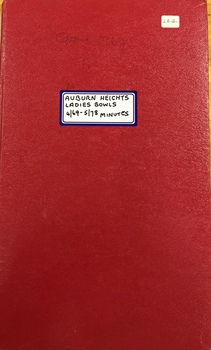 Auburn Heights Ladies' Bowling Club Minute Book 1969-78