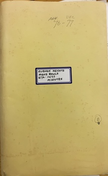 Auburn Heights Men's Bowling Club Minutes of Meetings 1976-77