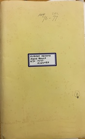 Auburn Heights Men's Bowling Club Minutes of Meetings 1976-77