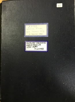 Auburn Heights Men's Bowling Club Minute Book 1978-82