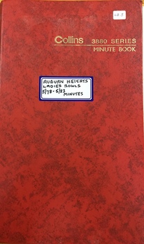 Auburn Heights Ladies' Bowling Club Minute Book 1978-83