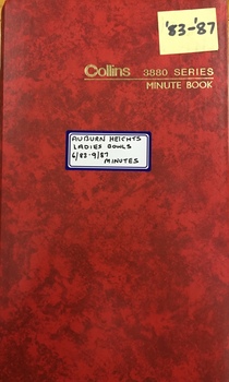 Auburn Heights Ladies' Bowling Club Minute Book, 1983-7