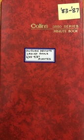 Auburn Heights Ladies' Bowling Club Minute Book, 1983-7