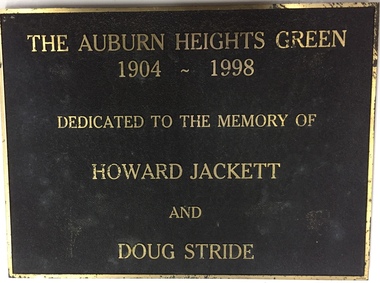 Auburn Heights Greens 1904-1988