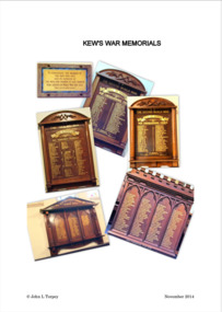 Book, John L Torpey, Kew's War Memorials, 2014
