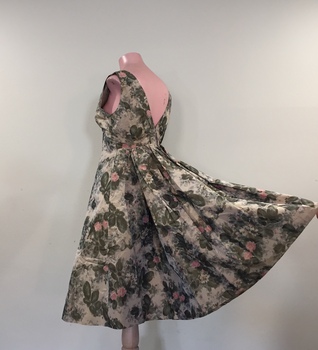 Floral Print Day Dress, 1950s