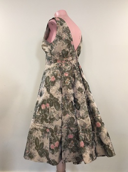 Floral Print Day Dress, 1950s