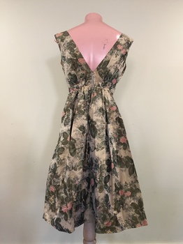 Floral Print Day Dress, 1950s