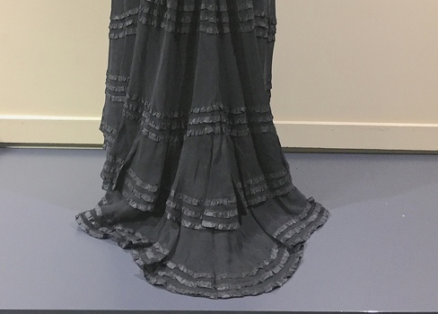 Black Lace Evening Dress, circa 1907