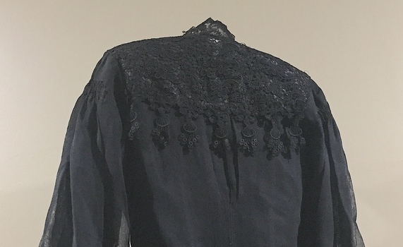 Black Lace Evening Dress, circa 1907