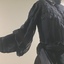 Black Lace Evening Dress, circa 1907