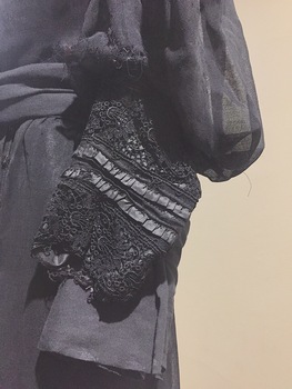 Black Lace Evening Dress, circa 1907